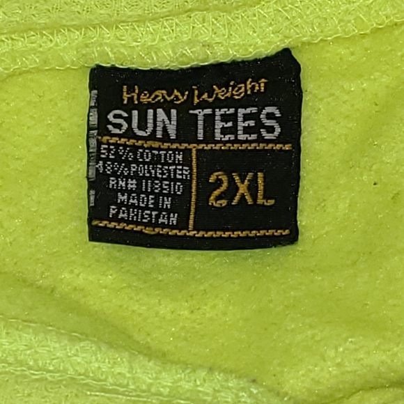 Filthy Dreams Hoodie Pullover Sweater Lime Green With Black & Blue Size 2X - Picture 8 of 8